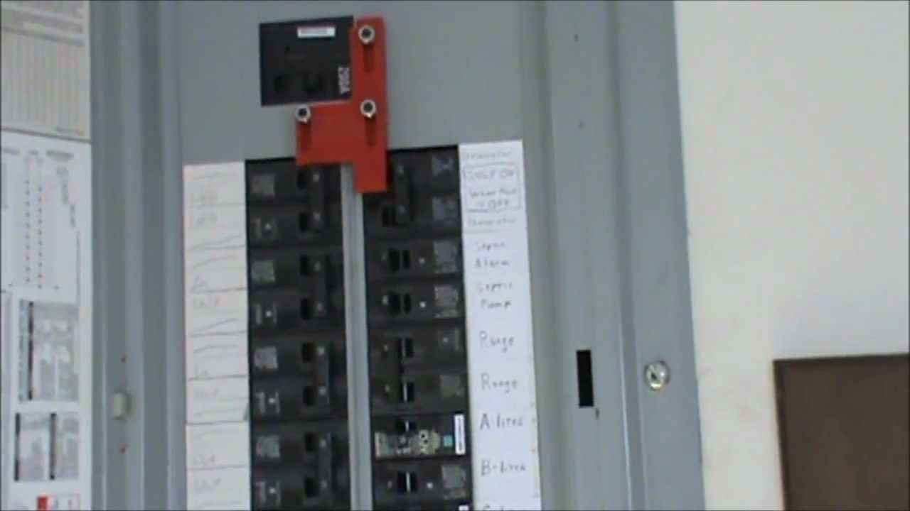 How To Wire A Generator To An Electrical Panel Youtube
