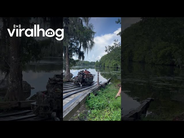 Driving a Mud Boat Over a Dam || ViralHog