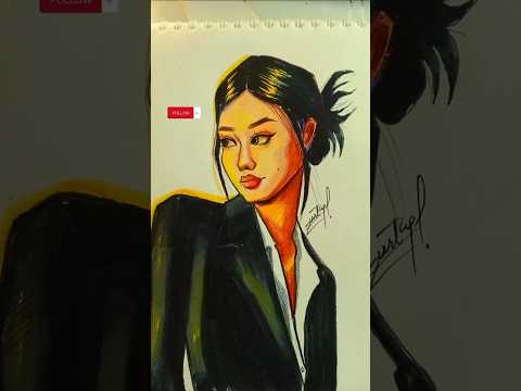 Did this leave you amazed 🙂?#shortsart#easy#portrait#drawing#process#artist