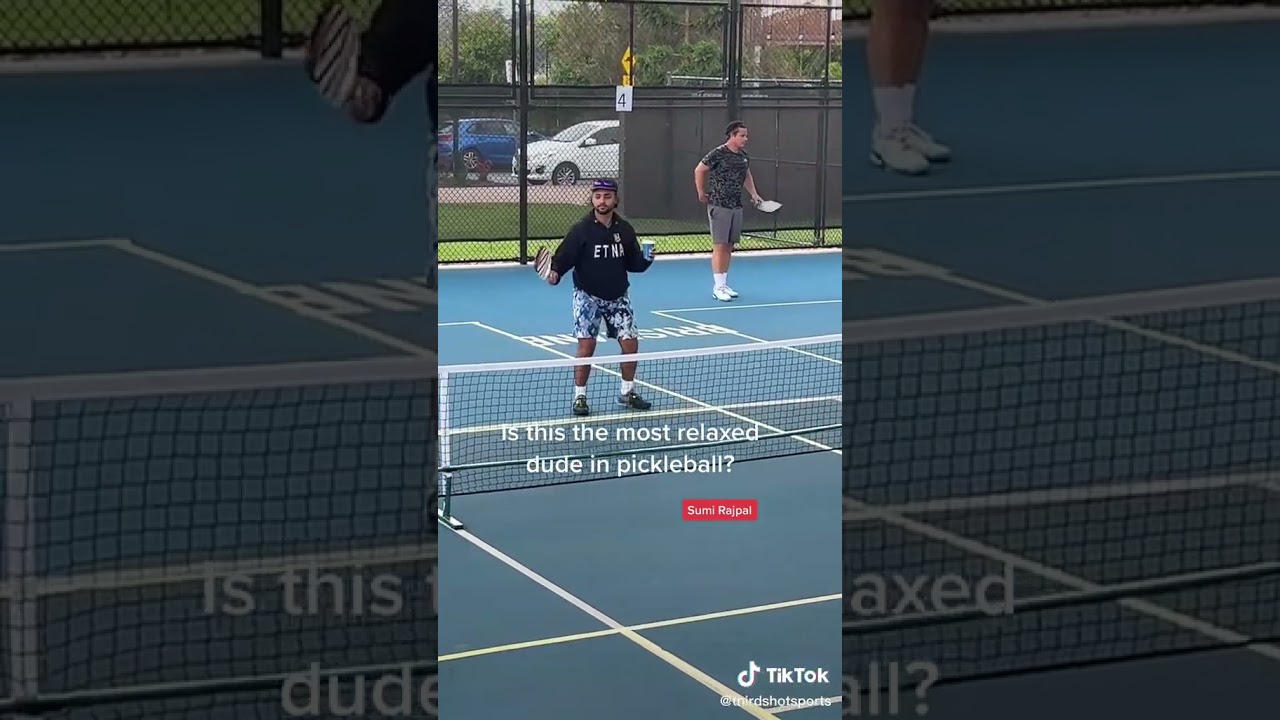 Between the coffee, the paddle flipping and the smile, Sumi Rajpal has it going on. #pickleball