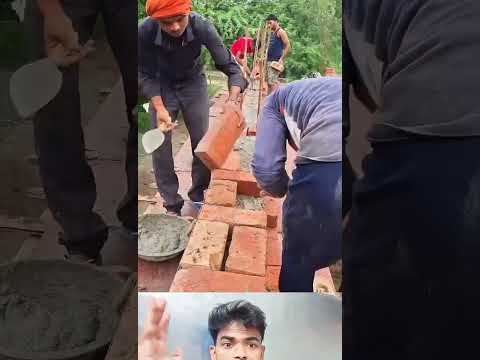 दीवार की चुनाई करने का तरीका देखिए 😱 #viral #home #mistri #youtube #शॉर्ट #video #shortsfeed