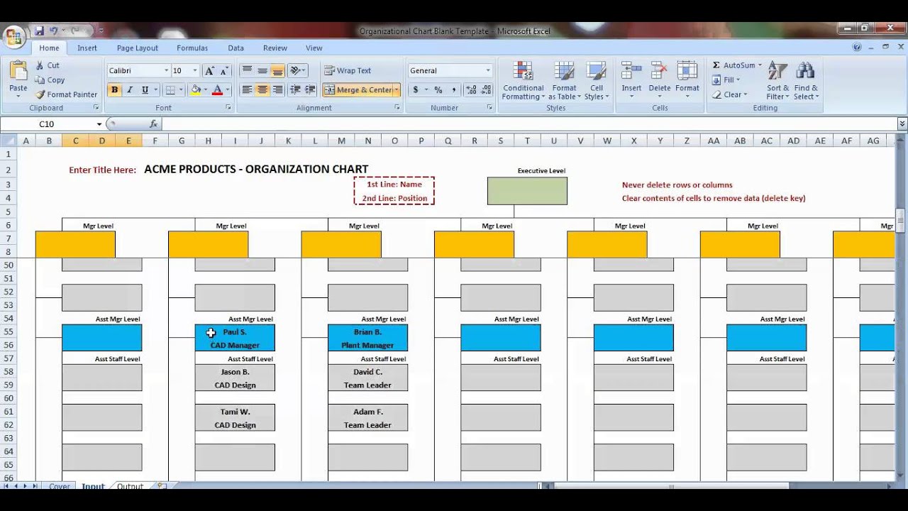 How To Add Organization Chart In Excel