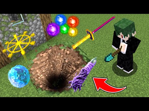 穴にレアアイテムがある世界でボスを倒せ！【マイクラ】【マインクラフト】