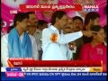 MN : CM KCR works hard to control Warangal crowd before his speech