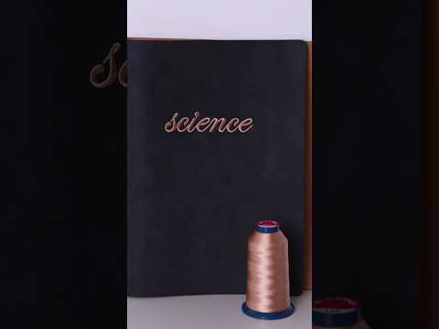 Science, but make it fashion.🧵Embroidered leather keeping chaos out of my files.#embroidery #shorts