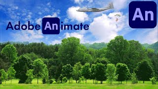 Animate: Classic Tween in Adobe Animate, parachuting from c130 (Animation Tutorial)