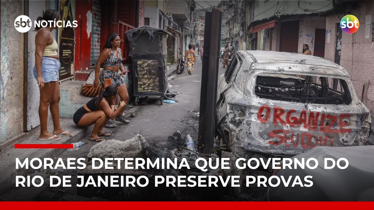 SBT Notícias: Moraes determina que RJ preserve provas da megaoperação que deixou 121 mortos