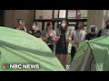 Protesters set up camp in Fordham Universitys Lincoln Center