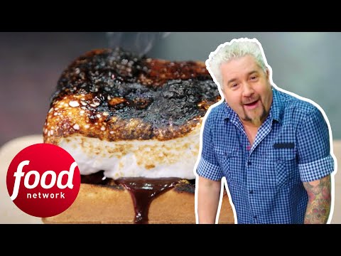 "I'm So Impressed With The Creativity" Guy Eats A Crazy Waffle | Diners, Drive-Ins & Dives