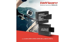 Pratinjau video produk Taffware Baterai SJ4000 SJ5000 SJ6000 M10 EKEN H9 H9R Pro 900mAh