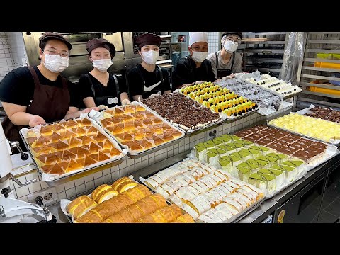 가격 재료 모두 상상을 초월한 케이크! 놀라운 케이크 공장의 압도적인 케익만들기 Fresh cream cake mass production - Korean cake factory