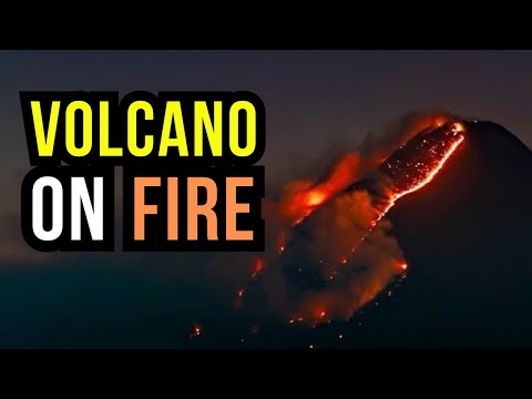 This Volcano is actually on Fire...