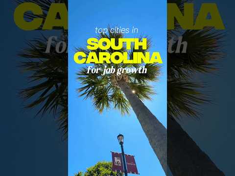screenshot of youtube video titled Here are the TOP cities in South Carolina for Job Growth