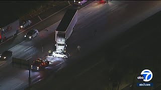 Westbound 134 Freeway closed in Glendale after deadly crash