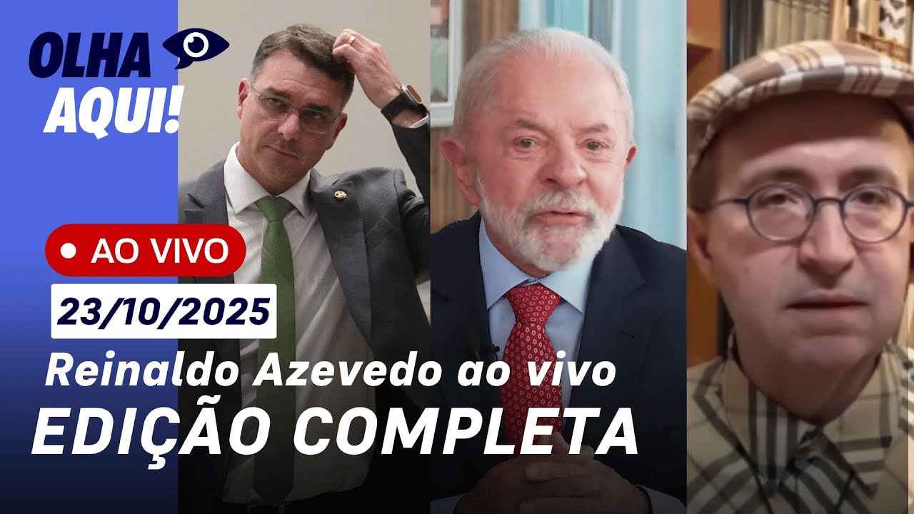 Reinaldo ao vivo: Flávio Bolsonaro sugere ataque dos EUA a barcos no RJ; Lula nas eleições 2026 e+