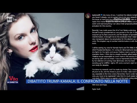 Taylor Swift: "Io scelgo Kamala Harris" - La Vita in diretta 11/09/2024