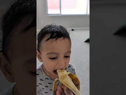 Cutest Baby Eating Bananas | 15 Month Old Toddler Fun
