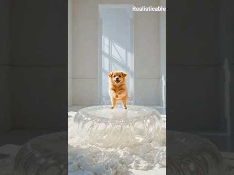 “Wobbly Fun: Puppy vs Jelly Bed 😂” #PuppyJump #JellyBed #CutePuppy #RealisticDog#DogLovers #PuppyFun