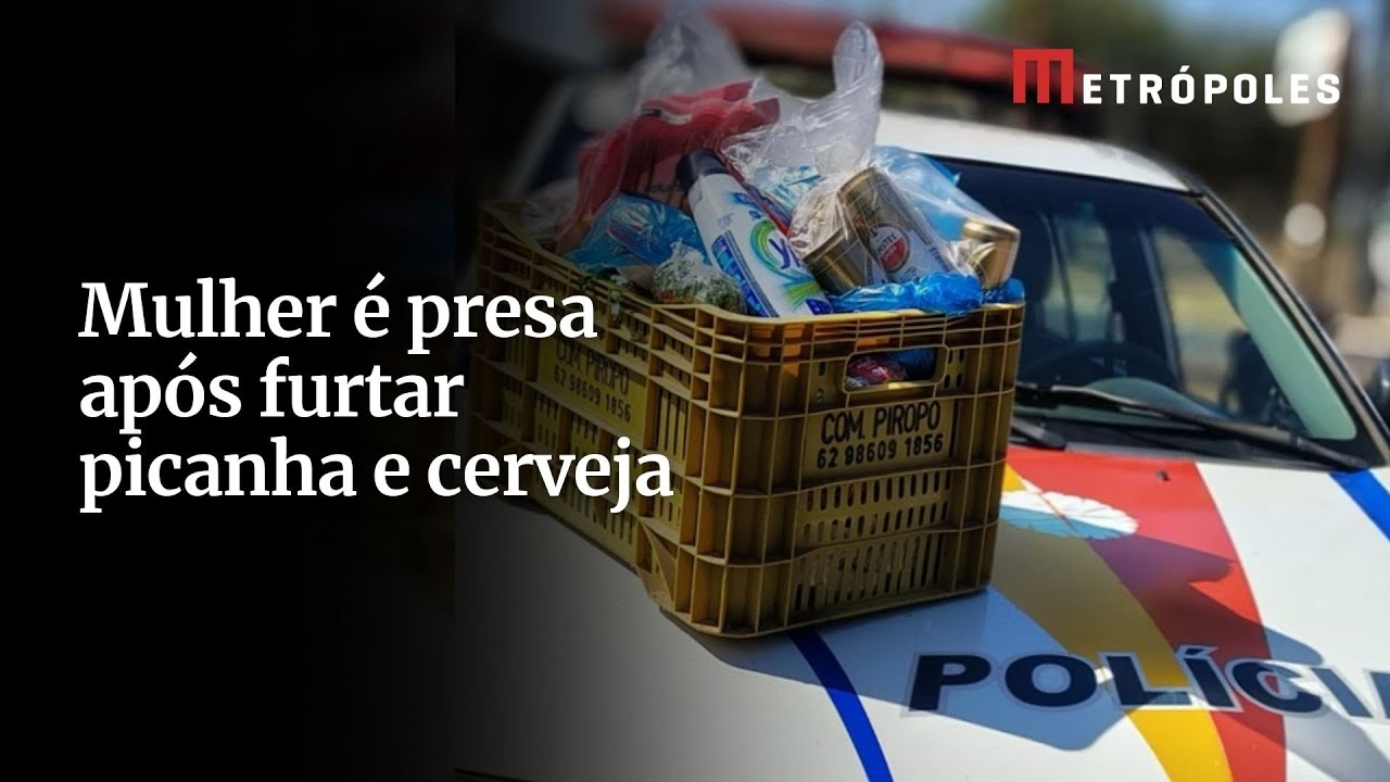 Mulher é presa após furtar picanha e cerveja