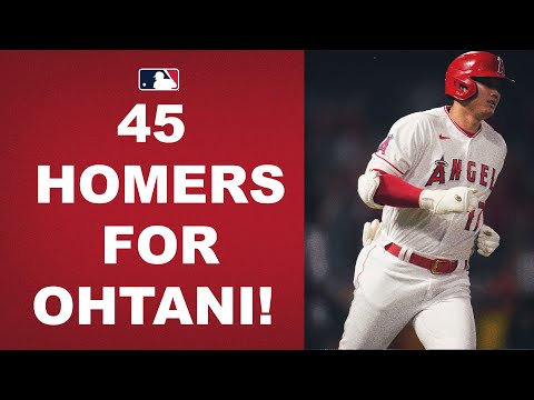Shohei Ohtani DEMOLISHES his 45th HR of the season to put him 1 behind the MLB lead!