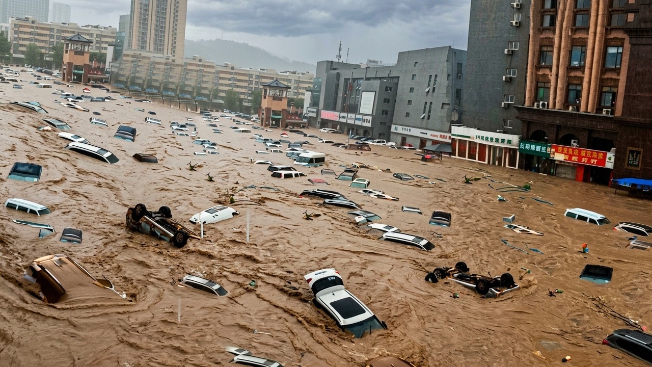 China is in chaos! Rivers overflow in Yunnan: Cities are flooded!