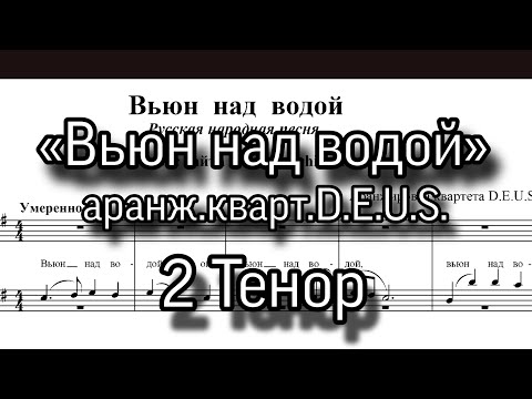 «Вьюн над водой». аранж.квартета D.E.U.S. мужской хор, 2 Тенор, ноты.