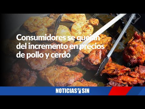 Quejas por incremento en precio de la carne de pollo y cerdo asado