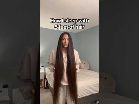 How I sleep with 5 feet of hair #hair #longhair