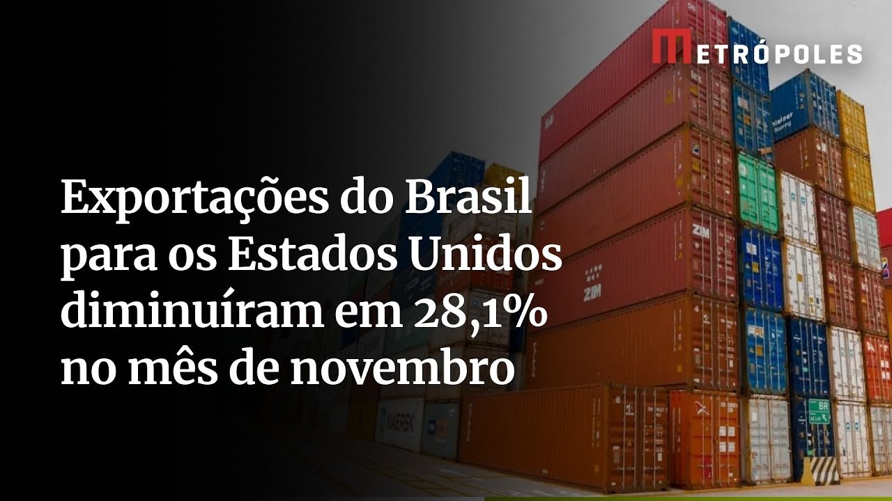 Em meio a tarifaço exportações para os EUA caem 281 em novembro