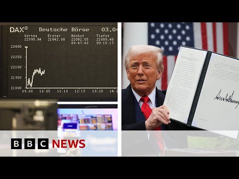 European stock markets slide at open in the wake of Trump's tariffs | BBC News