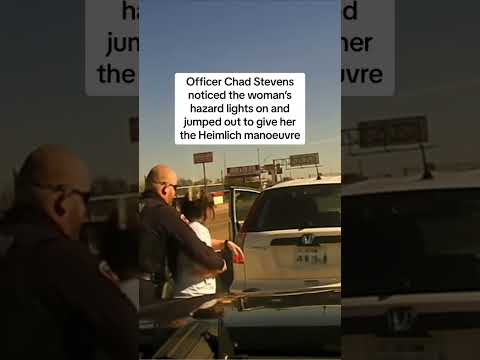 Officer saves choking driver
