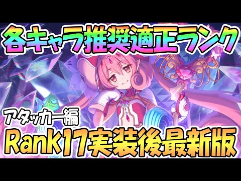 【プリコネR】各キャラの推奨適正ランクを解説！Rank17解放後の最新版アタッカー編【装備Rank】