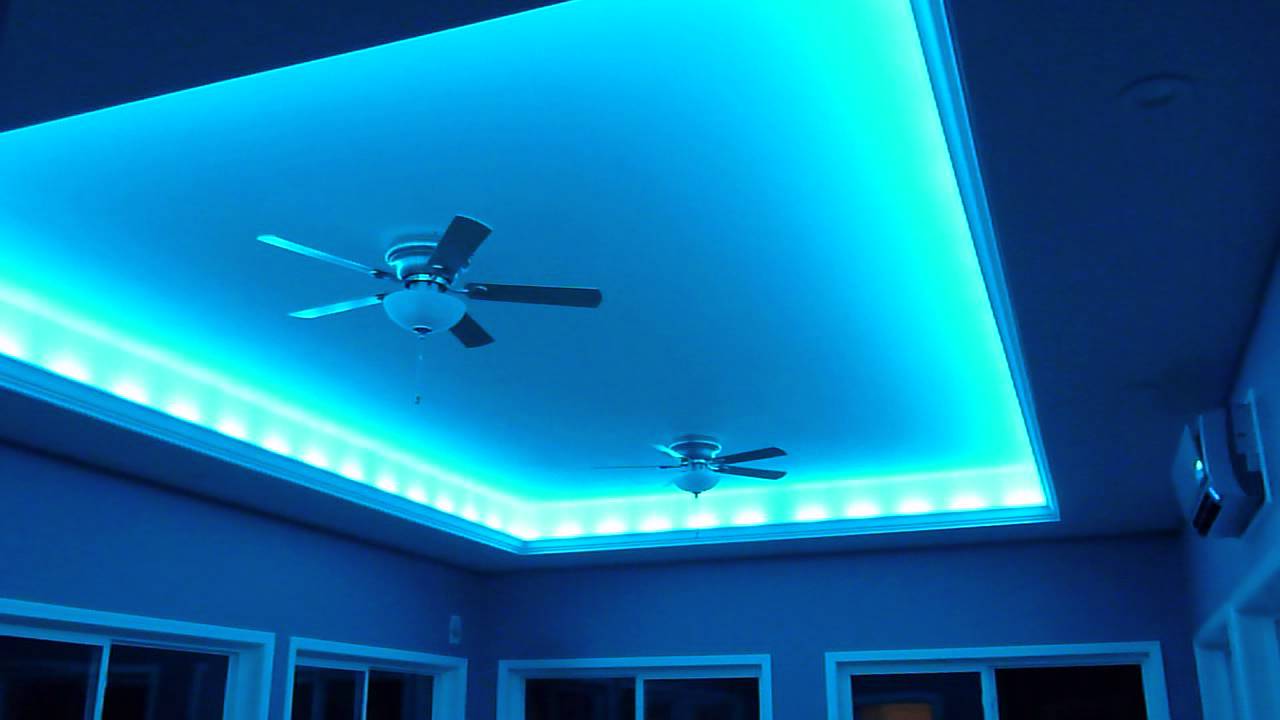 Crazy Lights LED indirect lighting for the ceiling. - YouTube