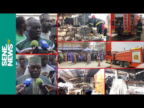 Guédiawaye : Un incendie ravage le marché Sahm, les commerçants désemparés