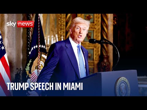 President Donald Trump gives remarks at the FII Institute PRIORITY Summit in Miami Beach