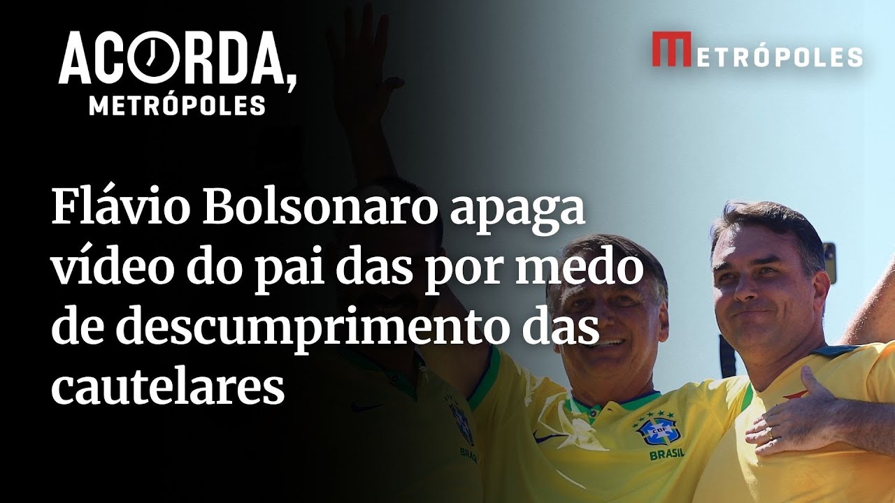 Sob risco de descumprimento das cautelares Flávio Bolsonaro apaga vídeo do pai das redes sociais