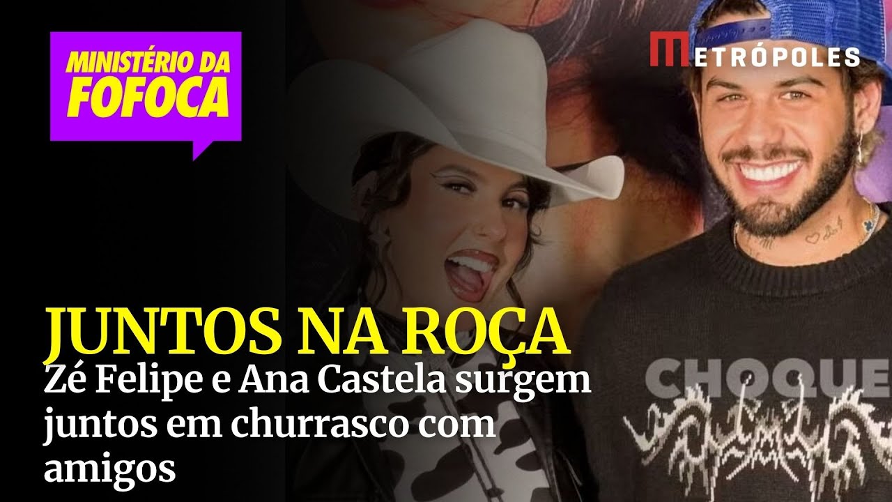 Zé Felipe e Ana Castela surgem juntos em churrasco com amigos