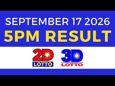 Lotto Result September 17 2026 5PM | Swertres EZ2 PCSO