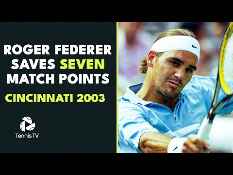 When Roger Federer Saved 7 MATCH POINTS and won! 🤯 | Cincinnati 2003