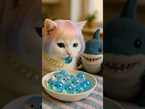 😸 Cat and Baby Shark FOOD ASMR challenge😸eating sounds🎧 | #asmr #cat #catasmr#babyshark