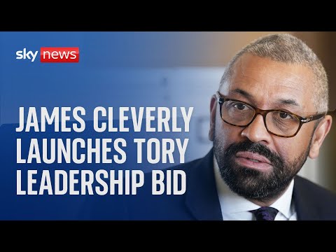 Watch live: James Cleverly launches his leadership bid