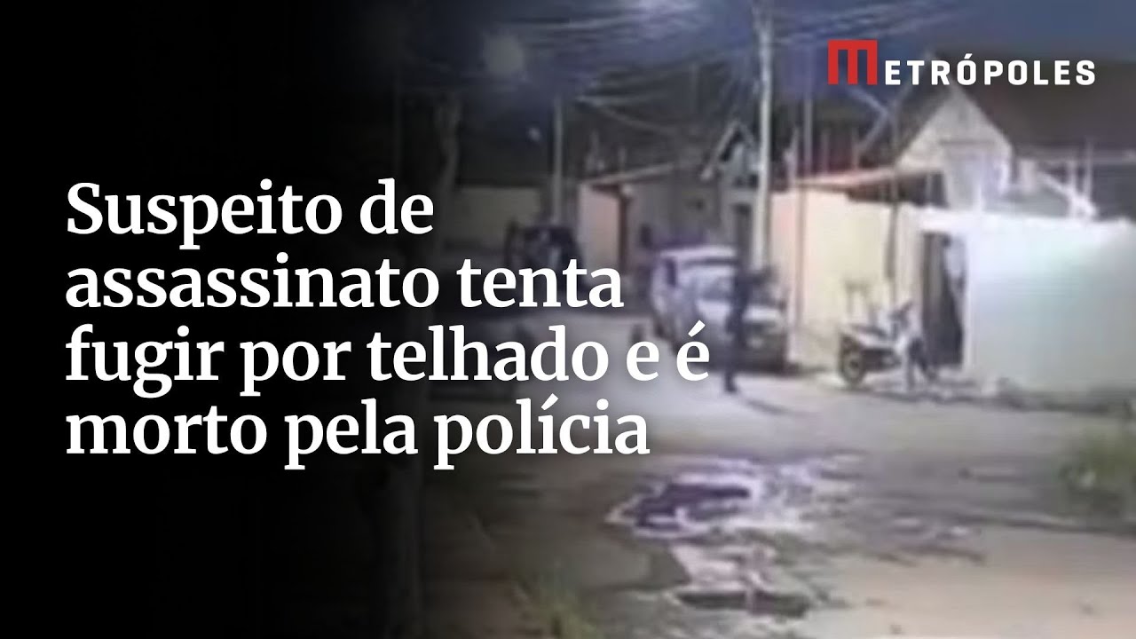 Suspeito de assassinato tenta fugir por telhado e é morto pela polícia
