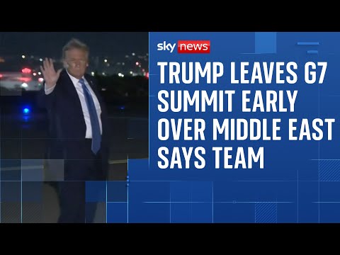 Trump leaves G7 early