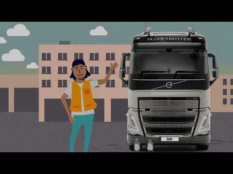 Volvo Trucks - Stop, Look, Wave animation (Right Hand Driving)