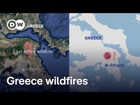 Greece battles wildfires encroaching Athens, several EU countries send help | DW News