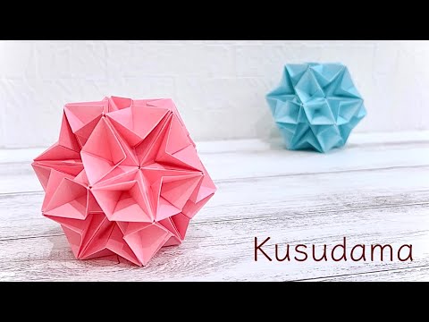 折り紙 立体的な星が可愛い🌟くす玉を作ってみた!作り方/DIY How to Make a 3D Star Kusudama.🌟Paper craft.Paper ball.Origami.