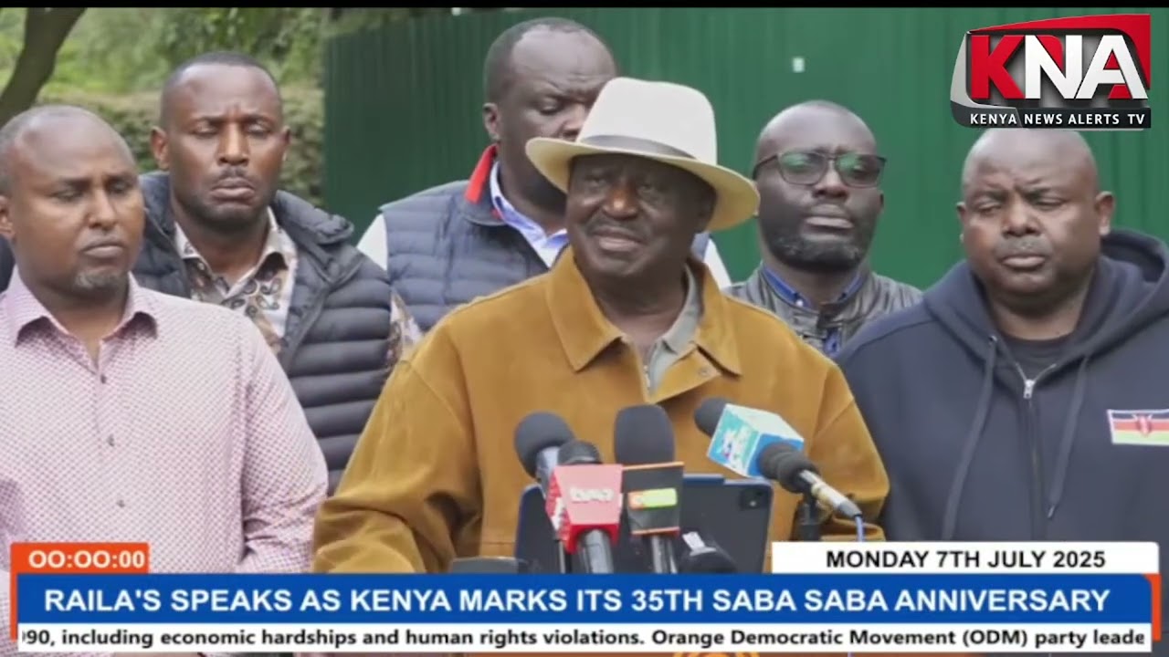 RAILA ODINGA LECTURES GEN Z ABOUT THE ESSENCE OF SABA SABA DAY DEMOS
