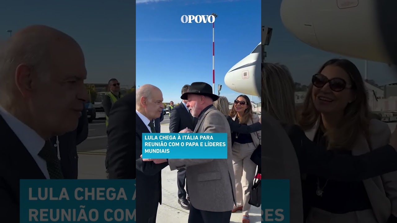 Lula desembarca em Roma para reunião com papa Leão XIV e líderes internacionais