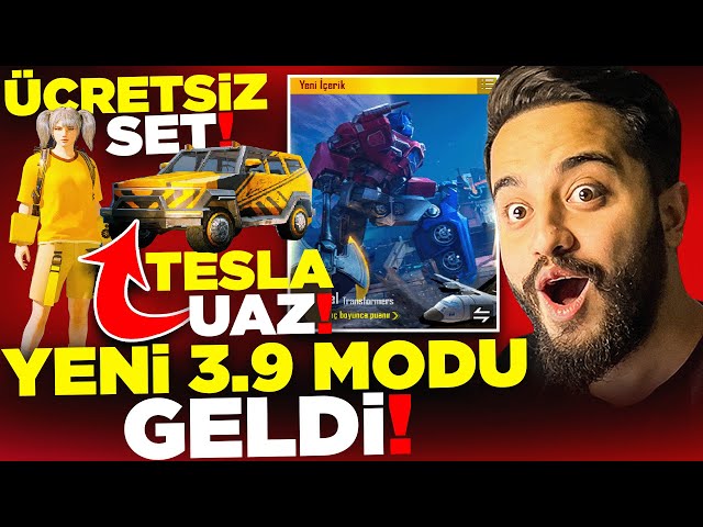 TESLA UAZ! 3.9 GÜNCELLEMESİNE GİRDİK! BEDAVA SETLER! PUBG Mobile