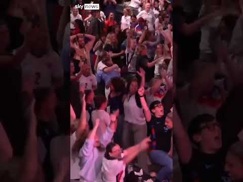 Euros: Fans react to England winning goal